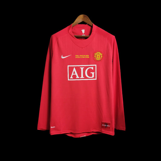 MANCHESTER UNITED LONG SLEEVE HOME RETRO 07/08